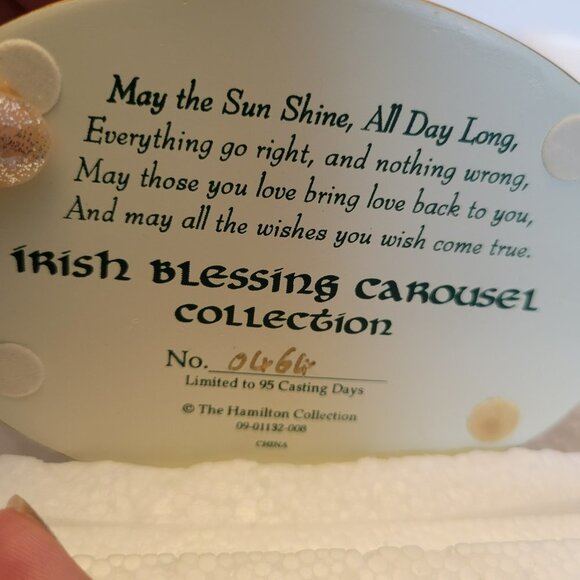 NIB The Hamilton Collection - Irish Blessing Carousel Sculpture - Picture 3 of 8